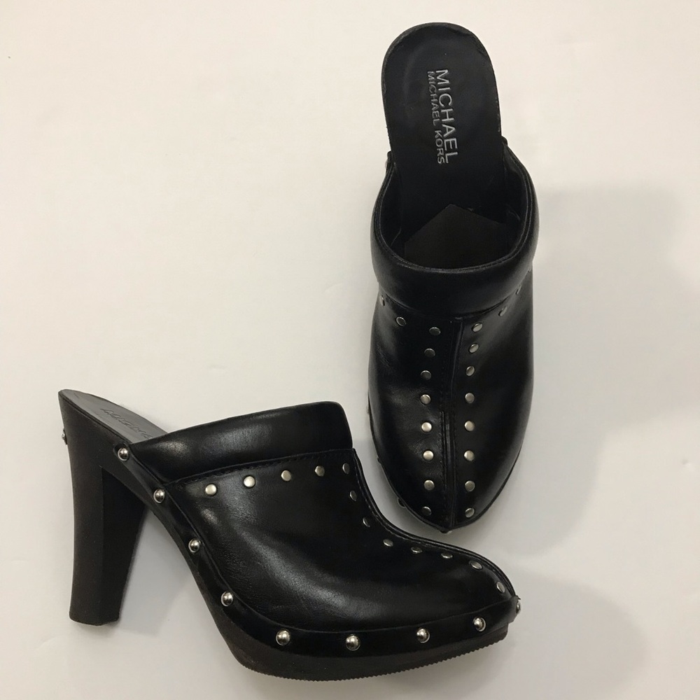 Michael Kors Astor Mule Slide Clog  in Black